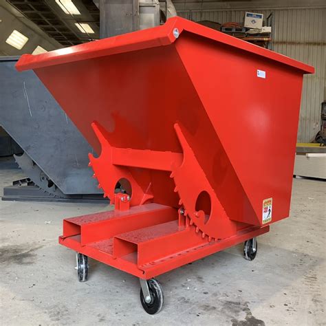 metal forklift dump box|metal dump hopper forklift.